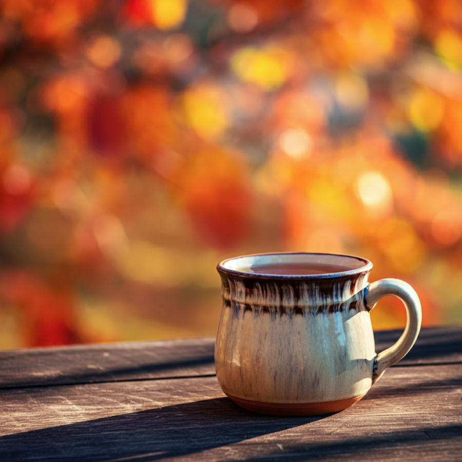 가을을 맞이하는 따뜻한 차