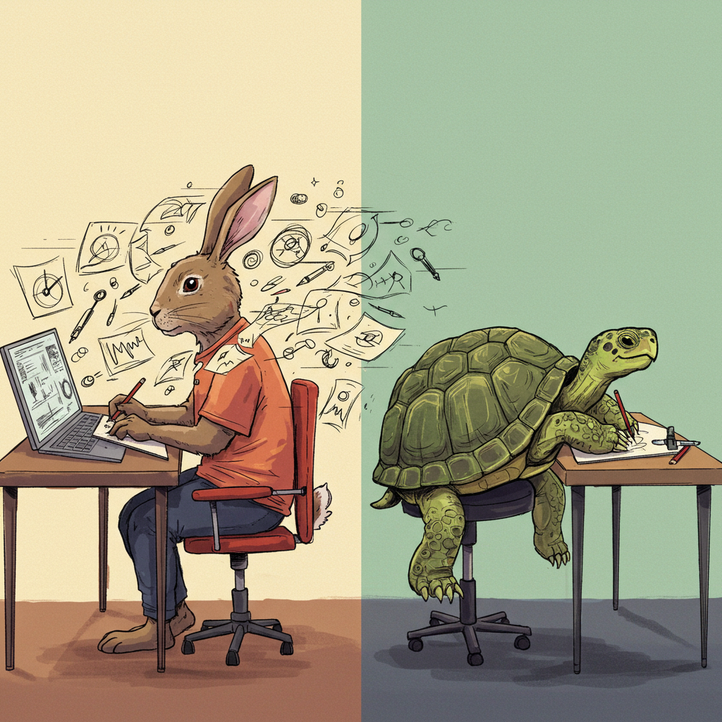 다작하는 인간과 몰입하는 인간의 차이